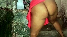 the boss checks the site and pleasures herself before workers arrive