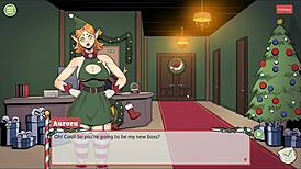 Claus Secret Surprise Xmas Hentai Game with Naughty Elf and Sexy Santa Wife