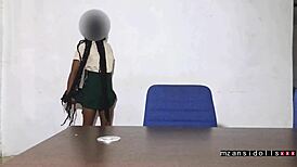 Ebony babe getting fucked outdoors in the wild