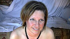 ms amy’s wild gangbang facial got cum all over her face and tits, damn