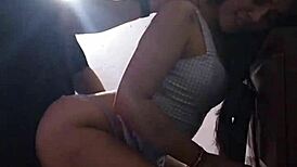 enjoying time with the wife's babysitter in a friendly manner