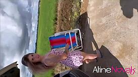 Sexy Latina Goes Fishing, Gets Hooked by Huge Cock Outdoors - AlineNovak