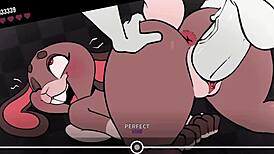 beat the boss with banging in furry group hentai