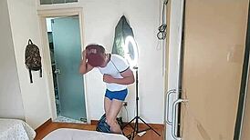 is my brother spying on us while we fuck my passive boyfriend with big cocks?