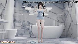 hey, check this hot 3d anime dance with zhenhai vibes