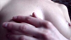 Young blonde performs solo webcam show