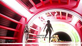 Giantess giant woman growth 3d model animation with big ass tits