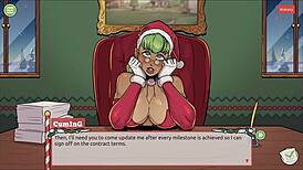 Claus Secret Surprise Xmas Hentai Game with Naughty Elf and Sexy Santa Wife