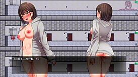 night walk 16: masturbating in front of camera intercom, recorded, then escaping elevator! 😳