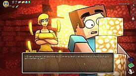 hornycraft parody warden wants steve's cock in yoga pants