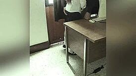 mexican student lets teacher fuck her in office for better grade