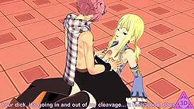 lucy natsu sucks big cock in fairy tail hentai