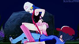 Dawn Hikari And Gloria Yuuri Engage In Intense Sex With Big Tits In Pokemon Hentai.