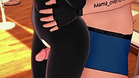 Girlfriend Dresses as Enderman for Intense Hentai Minecraft Bed Play