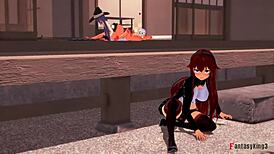 Eris and Roxy Engage in Threesome Action in Mushoku Tensei Full Movie on Sheer FantasyKing3