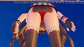 Blabla's intriguing fun with her favorite fan in this hentai game.