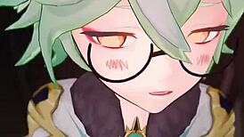 Anime hentai creampie in 3D cartoon porn