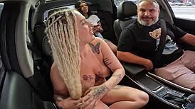 i'm makin my debut in the car and already gettin a blowjob at the gas station