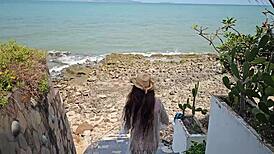 yo, caught my sexy neighbor showing off outdoors for voyeurs