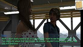 Beautiful wife and stepmother with big cans in homemade video