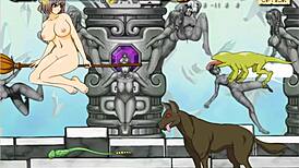 witch girl gets corrupted in this anime game mod