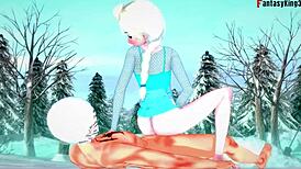 Elsa in hard fantasy scene 2 from Frozen full by Fantasyking3