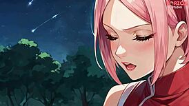 Sakura Haruno takes on Boruto's massive cock in intense 3D hentai action