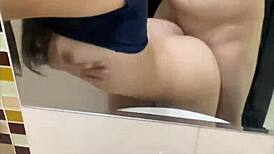 I met this brunette at the party and quickly fucked her bent over in the club bathroom.