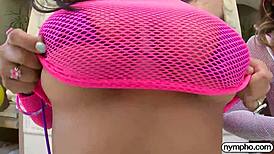 Nympho Threesome Slams Busty Ella Knox and Violet Myers Hard