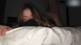 Wow! She couldn’t hold back moans while banging a Russian beauty