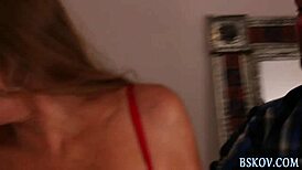 Redhead milf Darla Crane takes a massive facial after hardcore action.