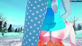 Elsa in hard fantasy scene 2 from Frozen full by Fantasyking3