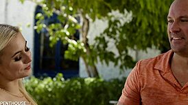 aria banks tanning session turns into hardcore fucking with her creepy roommate