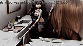 Blabla's intriguing fun with her favorite fan in this hentai game.