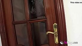 Tina's dream comes true with busty gal gangbang