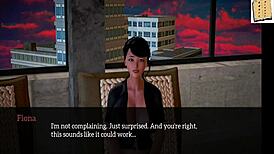 MILF and teen in My New Family 46 cartoon game.