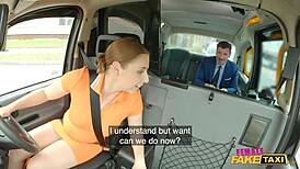 so this lucky guy scored with a horny female taxi driver