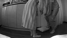 Wife cheats on her husband with his best friend in a real homemade setting.