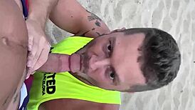 i got a blowjob on the public gay beach, it was so hot
