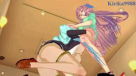 KANADE AM AND MARIA CADENZAVNA EVE AND CAGLIOSTRO INTENSE LESBIAN PLAY - SYMPHOGEAR HENTAI