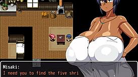Tanned Girl Natsuki Hentai Game Ep 2 Pervy Carpenter Wants to Massage This Massive Boobs