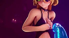 Fischl Receives Big Tits Delivery in Hentai Style!