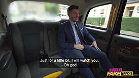 so this lucky guy scored with a horny female taxi driver