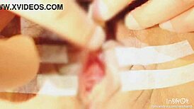 Clit sucking and pinching with an electric massage for a gay orgasm