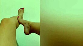 cute young girl reveals legs then fingers wet shaved pussy