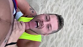 i got a blowjob on the public gay beach, it was so hot