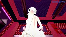 arlecchino and aether have intense sex in genshin hentai