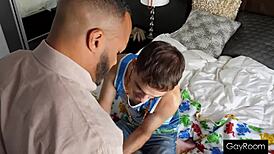 Gamer Stepson Rides Stepdad's Black Cock Hard