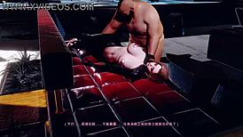 3D BBW hot Asian slut pounded hard by her fat boss with monster cock.