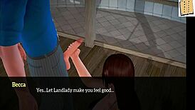 MILF and teen in My New Family 46 cartoon game.